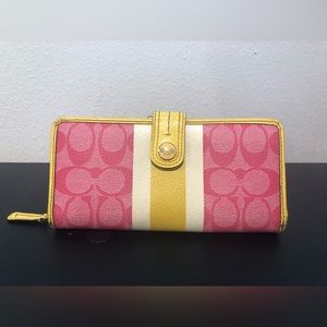 Pink & Yellow Coach Wallet